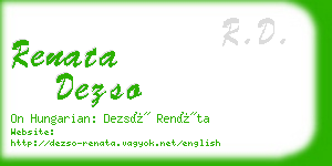 renata dezso business card